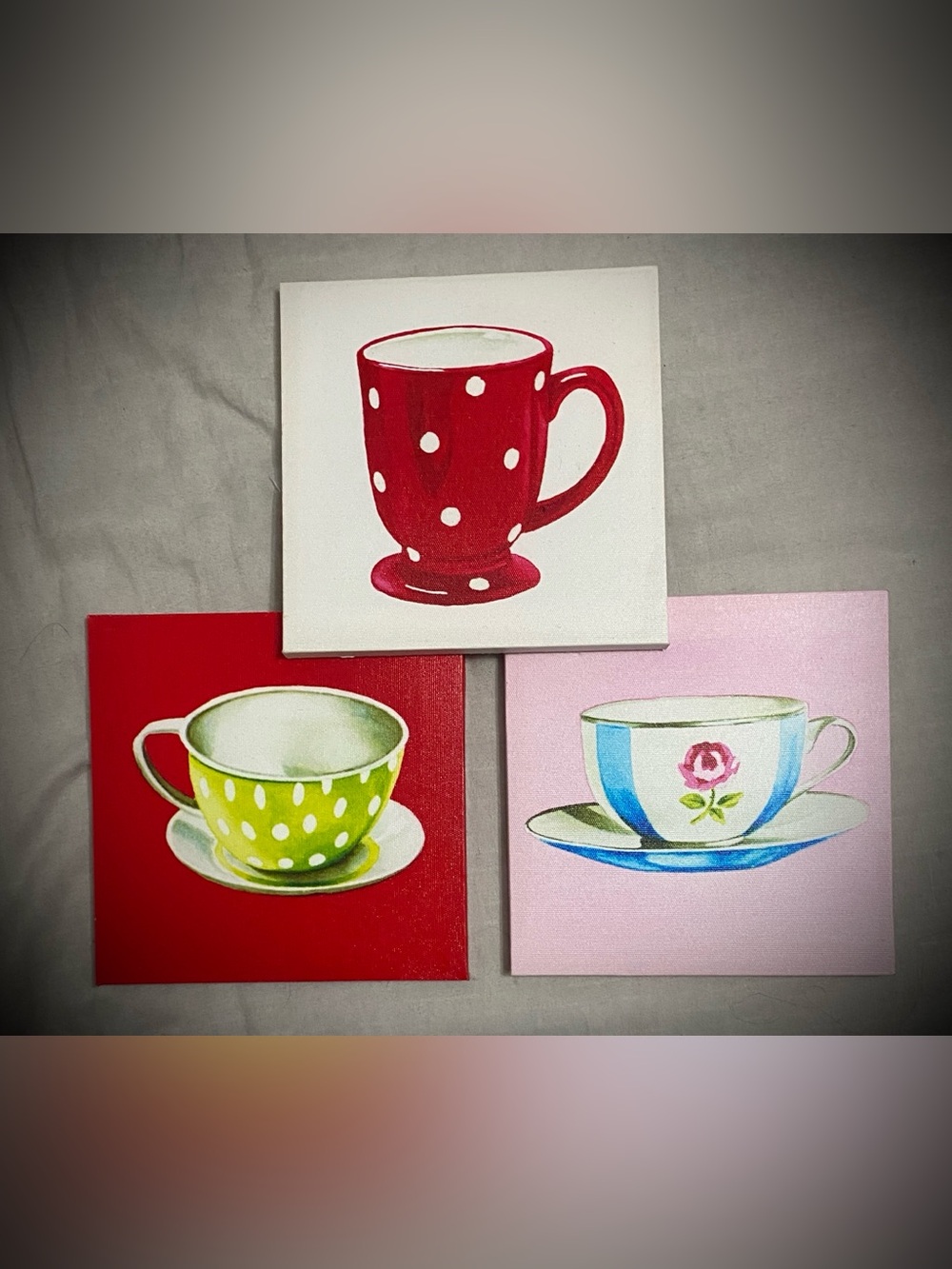 Teacup Wall Art - Set of 3